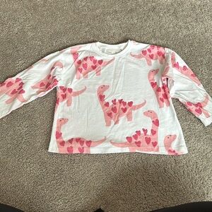 Zara Girls Pink Dino Shirt